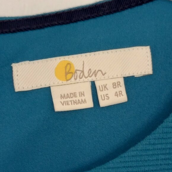 Boden Laura Ottoman Midi Dress in Drummer Blue - Picture 3 of 11